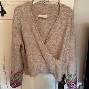 Anthropologie wrap sweater by pilcro sz M